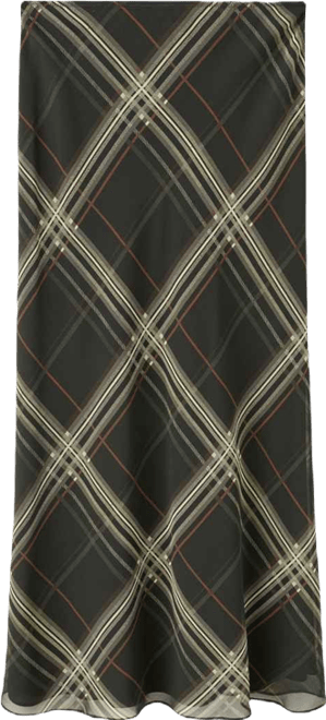 Women's Checked Long Skirt