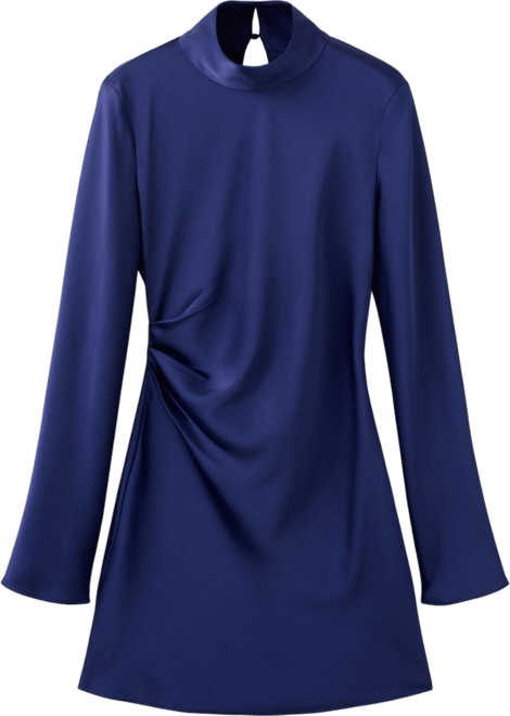 Women's Pleat Detail Satin Dress
