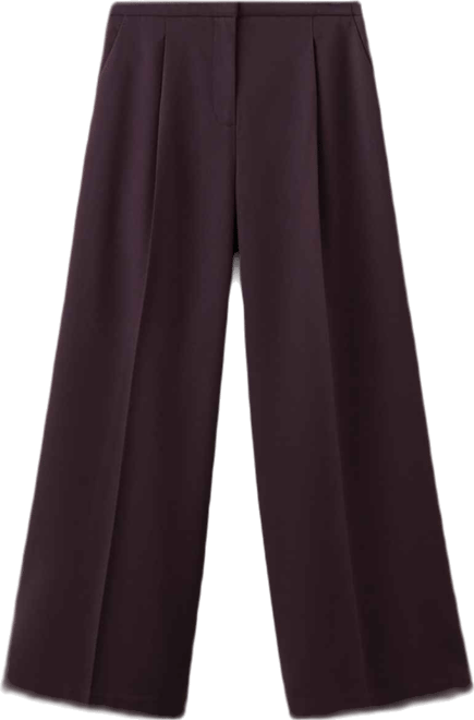 Women's Wide-Leg Mid-Rise Pleated Pants