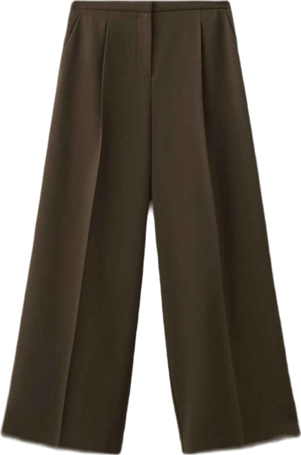Women's Wide-Leg Mid-Rise Pleated Pants