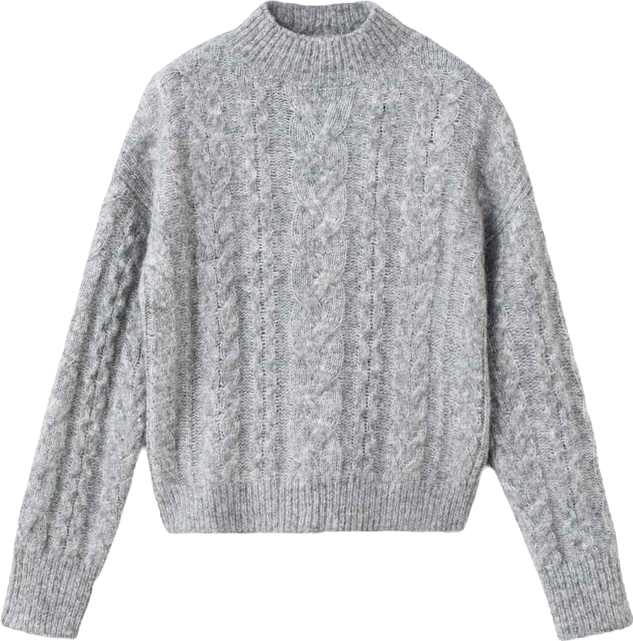 Women's Perkins Neck Braided Sweater