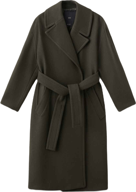 Women's Belted Manteco Wool Coat