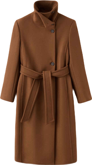 Women's Belted Manteco Wool Coat