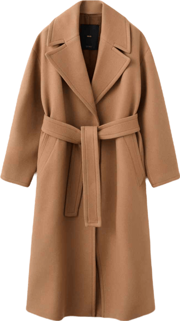 Women's Belted Manteco Wool Coat
