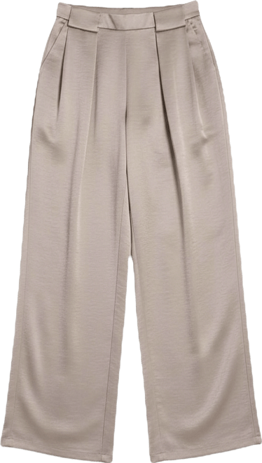 Women's Pleated Wide-Leg Pull-On Pants