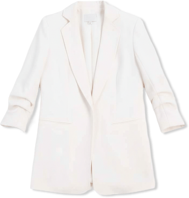 Women's Scrunch-Sleeve Open-Front Blazer