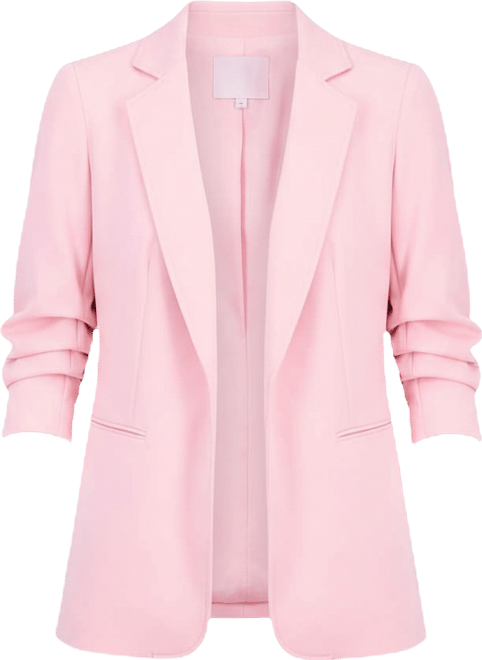 Women's Scrunch-Sleeve Open-Front Blazer