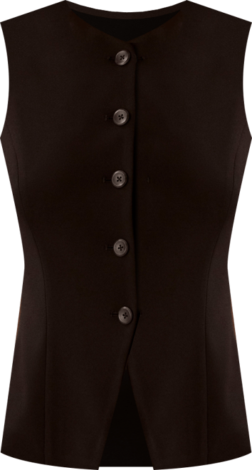 Women's V-Neck Front Button Vest