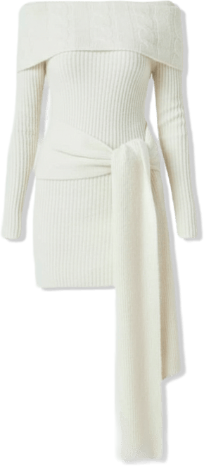 Women's Off Shoulder Sweater Mini Dress