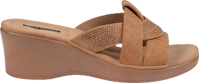 Women's Selva Embellished Round Toe Wedge Sandals