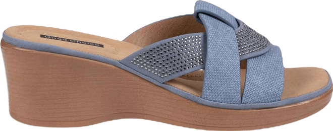 Women's Selva Embellished Round Toe Wedge Sandals