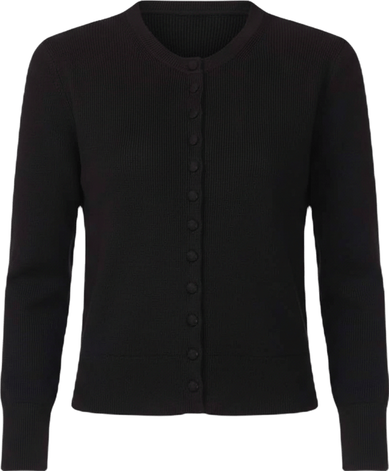 Women's Crewneck Long-Sleeve Cardigan