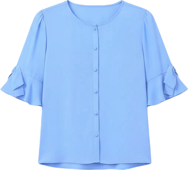 Women's Flounce Sleeve Crewneck Top