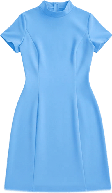 Women's Mock Neck Short-Sleeve Dress