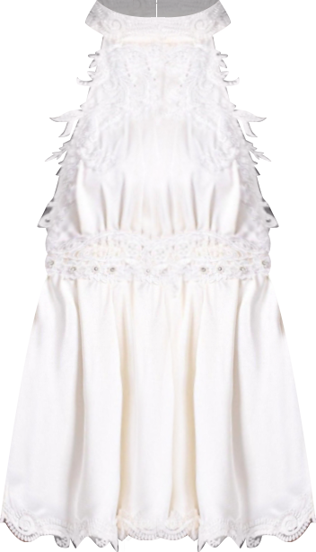 Women's Idalia Beaded Lace Trim Backless Halter Mini Dress