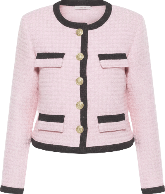 Women's Rose Tweed Crewneck Sweater Jacket