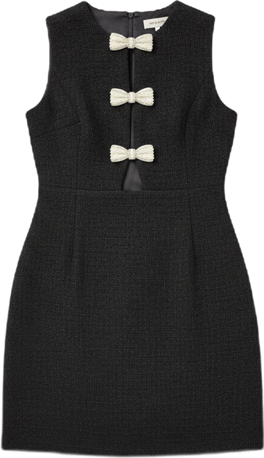 Women's Pearl Bow Mini Dress