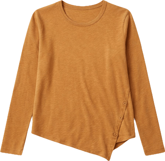 Women's Long Sleeve with Asymmetrical Hem Tee