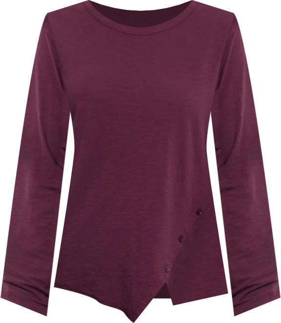 Women's Long Sleeve with Asymmetrical Hem Tee