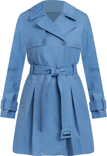 Women's Short Double-Breasted Trench Coat