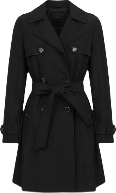 Women's Short Double-Breasted Trench Coat