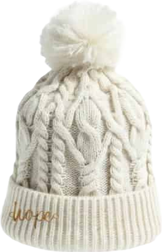 Women's Cable Knit Pom-Pom Beanie