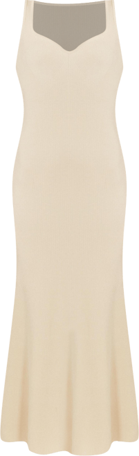 Women's Sweetheart Neckline Knit Maxi