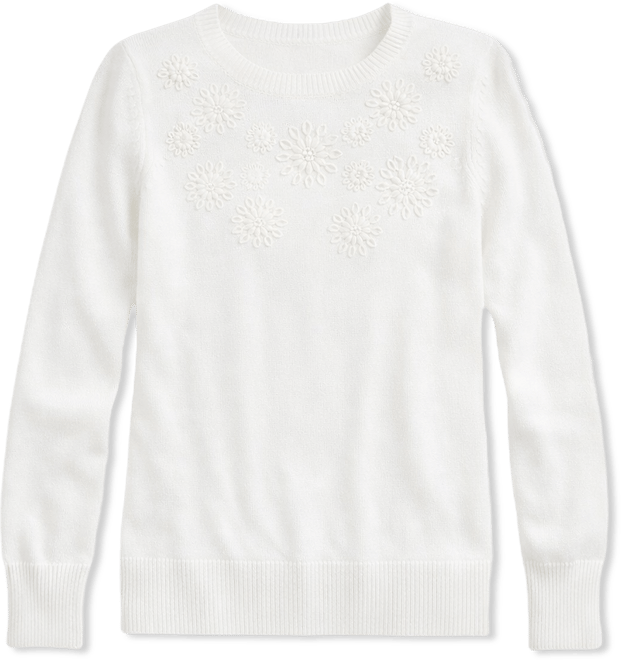 Women's Floral Embroidered Sweater, Macy's Exclusive