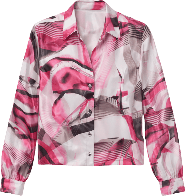 Women's Button-Down Abstract Print Shirt