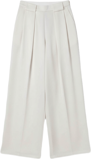 Women's Pleated Wide-Leg Pull-On Pants