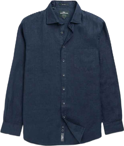 Rodd Gunn Men's Coromandel Linen Long Sleeve Slim Fit Shirt