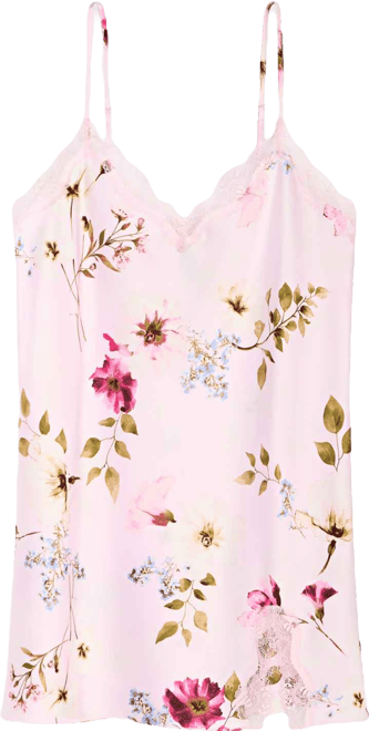 Women's Lace-Trim Satin Chemise, Exclusively at Macy's