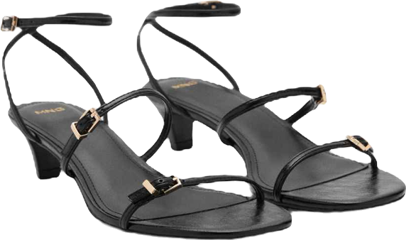 Women's Kitten-Heel Buckle Sandals