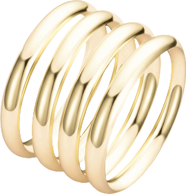 Gold 4-Bangle Set