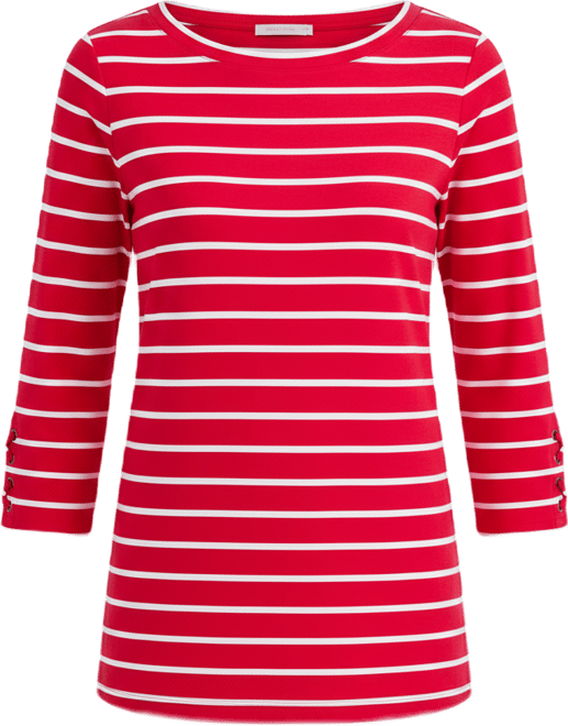 Women's Striped Lace-Up-Sleeve Tunic, Macy's Exclusive