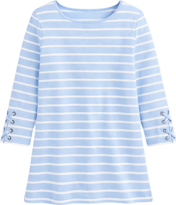 Women's Striped Lace-Up-Sleeve Tunic, Macy's Exclusive