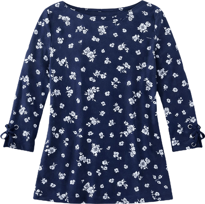 Petite Tie-Detail Boat Neck Tunic Top, Macy's Exclusive