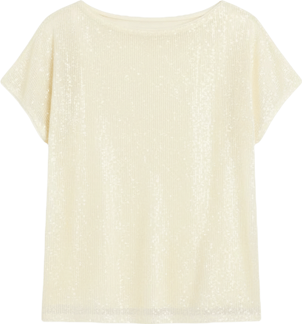 Women's Short-Sleeve Sequin Top