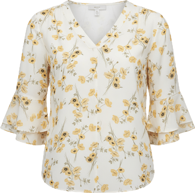 Women's Kelly Flutter Sleeve V-Neck Blouse