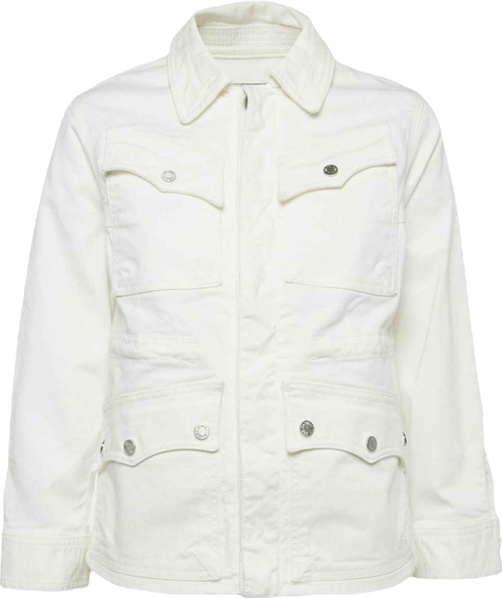 Women's White Denim Button Front Kimi Jacket