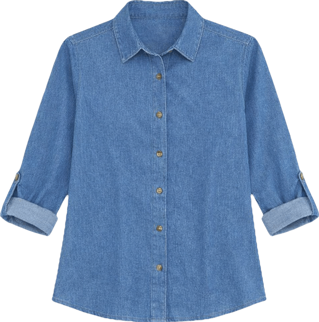 Women's Long-Sleeve Button Down Shirt