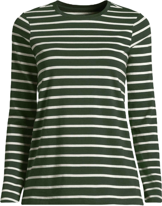 Women's Relaxed Supima Cotton Long Sleeve Crew Neck T-Shirt