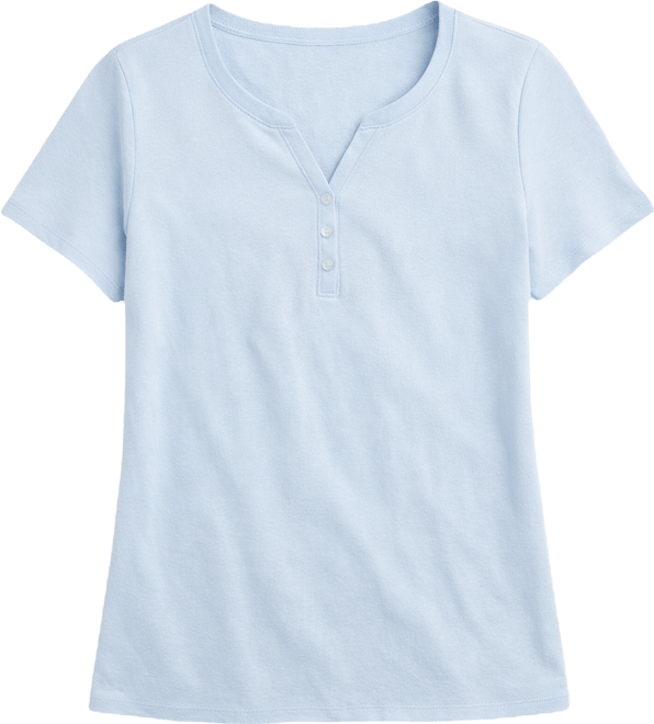 Petite Cotton Henley Short-Sleeve T-Shirt, Exclusively at Macy's