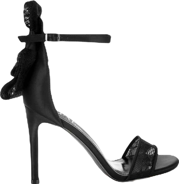 Delancy Bow Detail Lace Stiletto Sandals Women