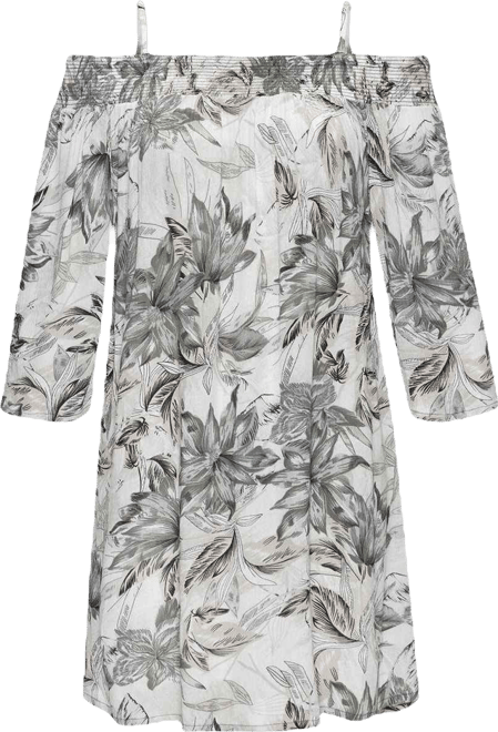 Women's Off The Shoulder Patterned Dress