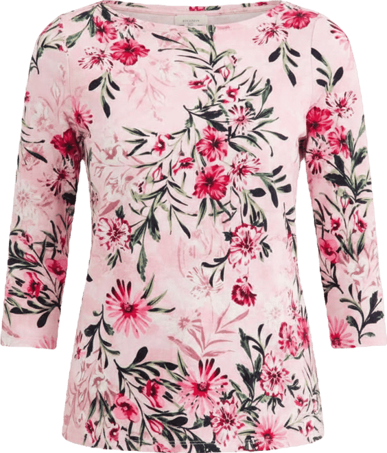 Women's Printed Pima Cotton 3/4-Sleeve Boat-Neck Top, Macy's Exclusive