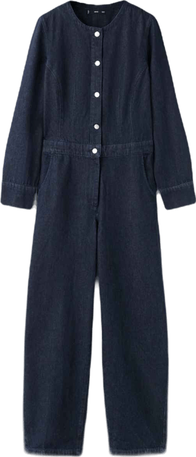 Women's Buttons Denim Jumpsuit