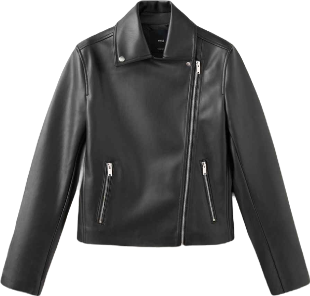 Women's Faux-Leather Biker Jacket
