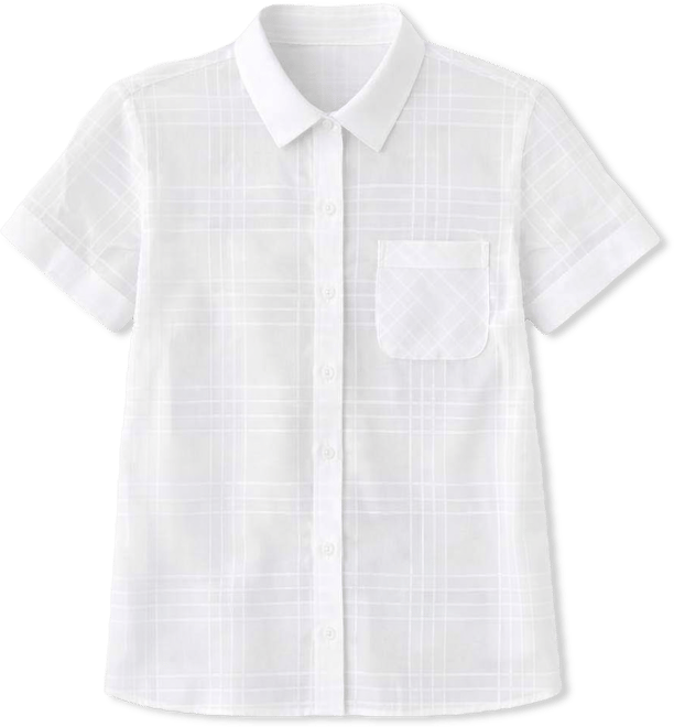 Nautica Women's Cotton Dobby Plaid Camp Shirt