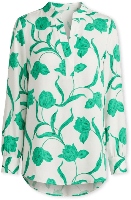 Women's V-Neck Half-Placket Top